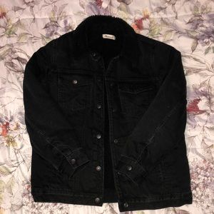 Madewell denim fleece lined jacket